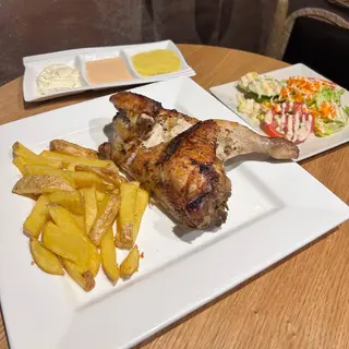 Medio pollo a la brasa 