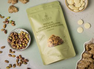 CHOCOLATE CLUSTERS Pistacja- crumble waniliowe