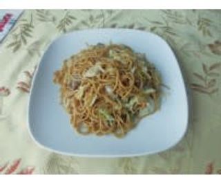 125. Спагети със зеленчуци и три вида месо (700г)