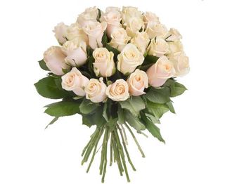 Bukiet Białe Róże mały - 7 kwiatów