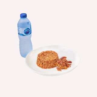 Jollof Rice + 2 Beef + Bottle Water