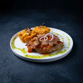 Ceafa rustica la gratar in stil traditional