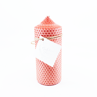 Lumanare ceara naturala H15xD7 cm  Living Coral