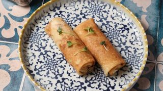 Блины с курицей и грибами