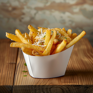 Cartofi prăjiți cu parmezan și usturoi