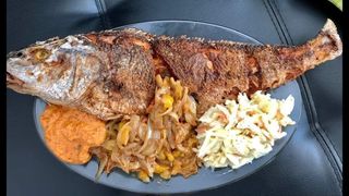 Attieké & Poisson Sosso Frit