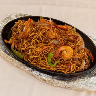 Tallarines a la plancha