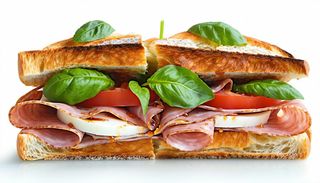 1. Mortadella Levoni, pesto di pistacchio scamorza