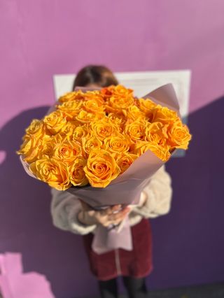 20 ცალი ნარინჯისფერი ვარდი