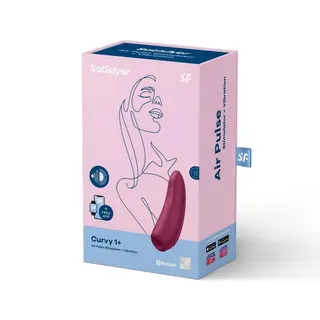 Вакуумний Кліторальний Стимулятор Satisfyer Curvy 1+ Rose Red
