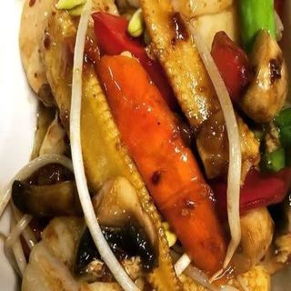 Verduras salteadas vegano