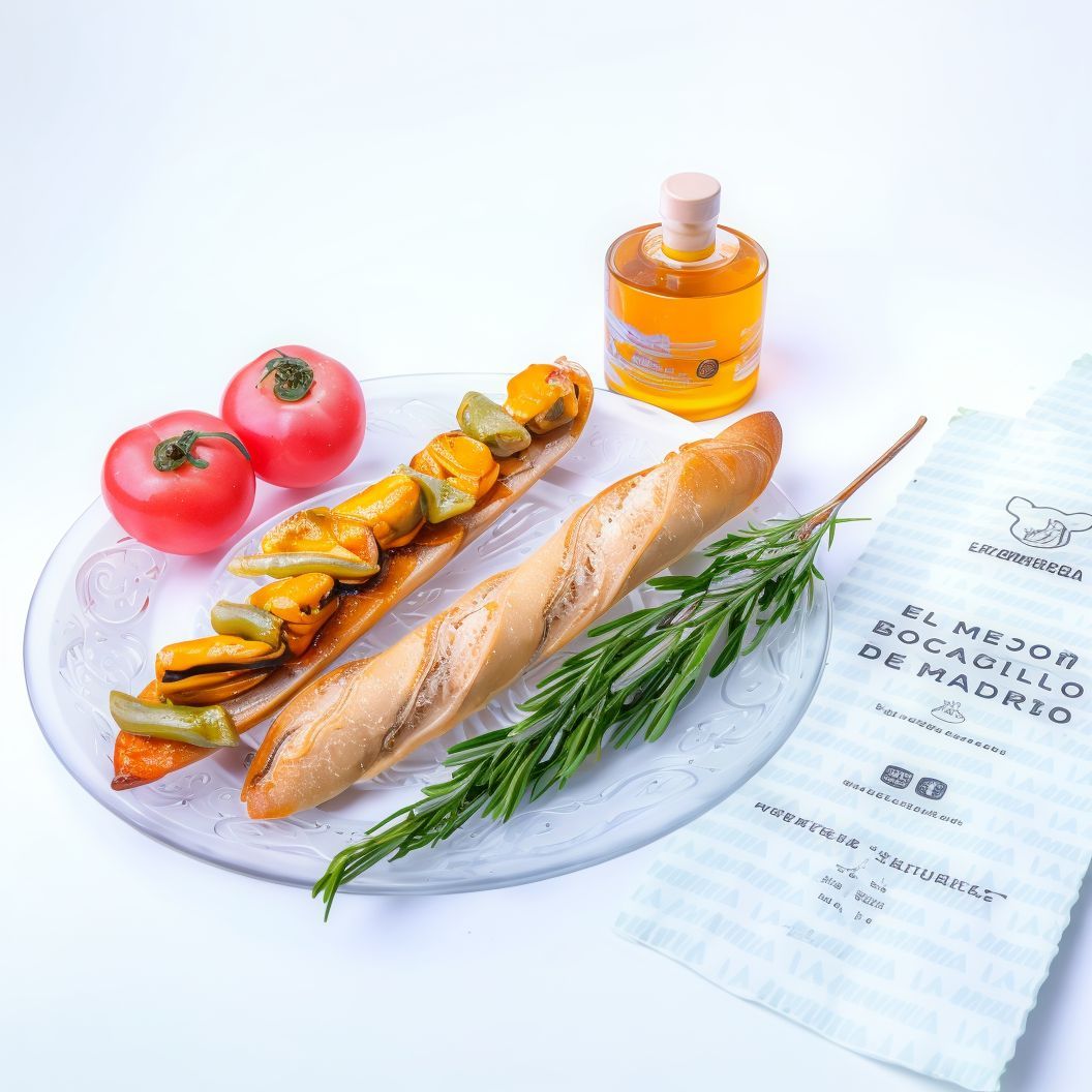 Bocatín o Bocadillo de Mejillones en Escabeche