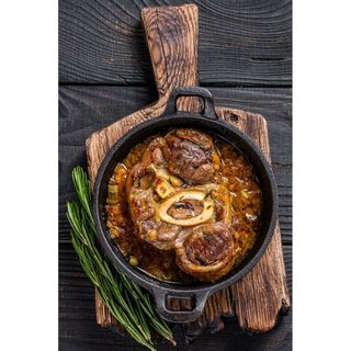 Ossobuco Soup served with bread rolls