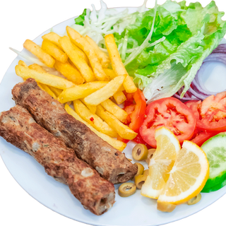 Piatto seekh kebab e verdure