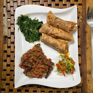 Liver Wet Fry With Brown Chapati