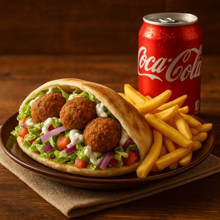 Menú pita falafel
