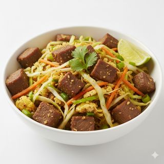 Kottu godamba roti spezzato con uova e manzo