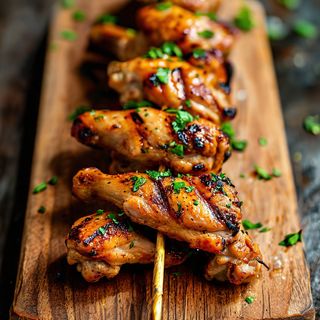 ქათმის ფრთები შამფურზე