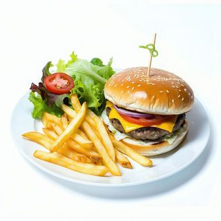 7+8 Hamburguesa, Salchicha, Bacon, Ensalada, Huevos y Patatas