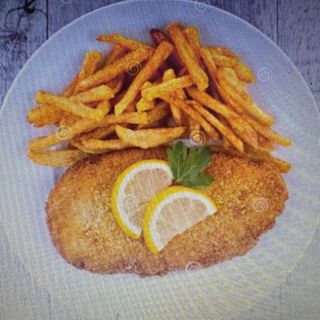 Bife Panados com Batatas