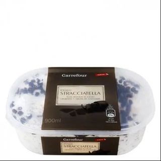 Helado Stracciatella Tarrina Carrefour 900 Ml. 494 Gr.