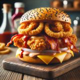 Hamburguesa de Pollo crujiente