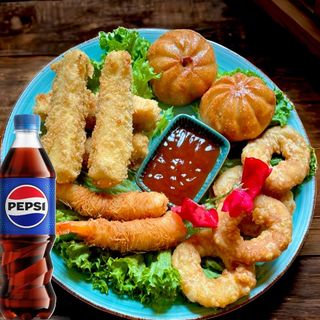 Talerz do piwa w tempurze +Pepsi 0,5 l