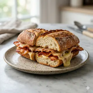 Bocadillo De Beicon Y Queso