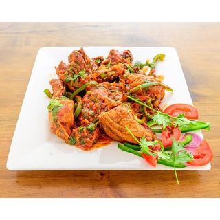 Chicken 1/4 wet fry with either; ugali, pilau, Rice or chapati