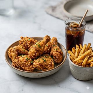 Menú De Pollo Frito (8 Pzs)