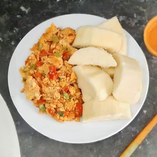 Yam And Egg Sauce