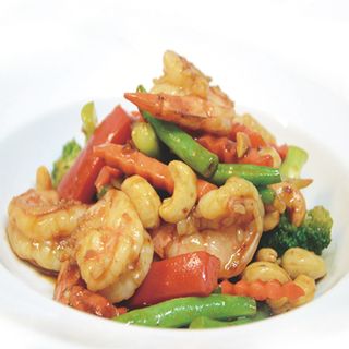 Gamberi con verdure