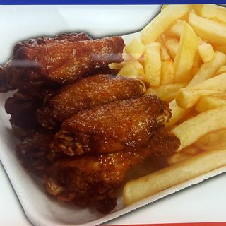 Plato Alitas Con Papas