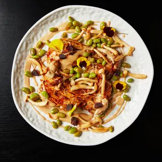 Курча теріяки з бобами едамаме та грибами шимеджі (380/50г)