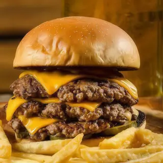 Triple cheese burger