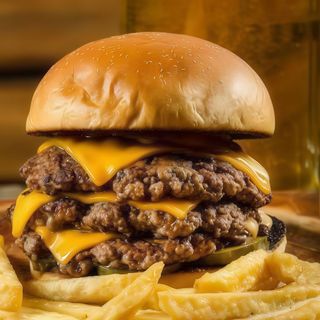 Triple cheese burger