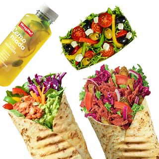 Wrap Lunch dla dwojga z sałatką/opiekanymi ziemniaczkami i lemoniadą