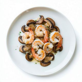 Gambas Con Champiñones