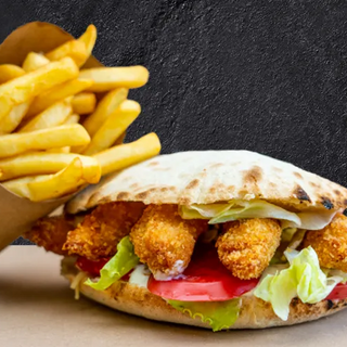 Криспи Чикън бургер + порция картофки