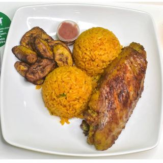 Jollof Rice, Turkey & plantain 