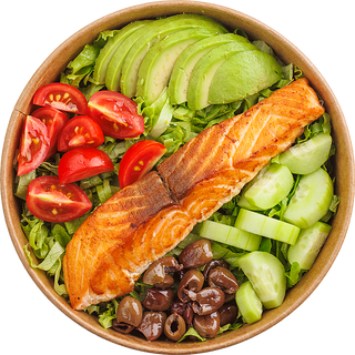 Лайт салата със сьомга