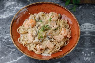 Спагетти с морепродуктами 