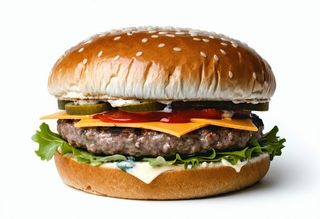 Menu 240 g cheese burger with drink