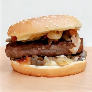 Hamburger blue cheese Dallas bacon menù