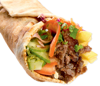 Kebab con mozzarella maxi arrotolato