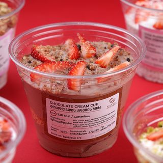 შოკოლადის კრემის ჭიქა