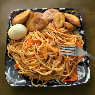 SPAGHETTI X BEAF X EGG X PLANTAIN