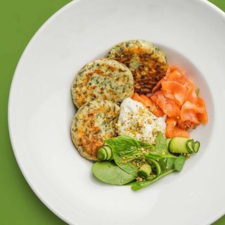 Шпинатні сирники з лососем (280г)