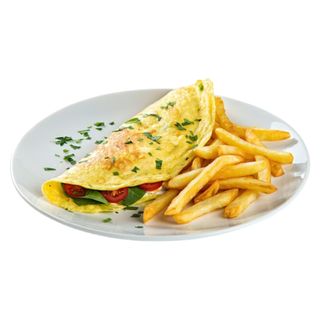 Menú De Tortilla Con Patatas Fritas