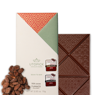 Tableta BTB De Chocolate Negro 70% Cacao De Origen Tumaco 70 Gr